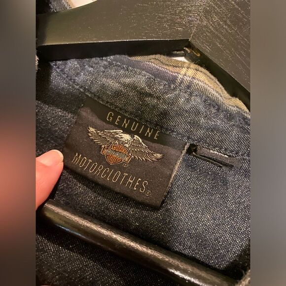 Harley Davidson Sz S women's snap front shirt, Biker Moto Bikercore Motorcycle - Picture 3 of 11